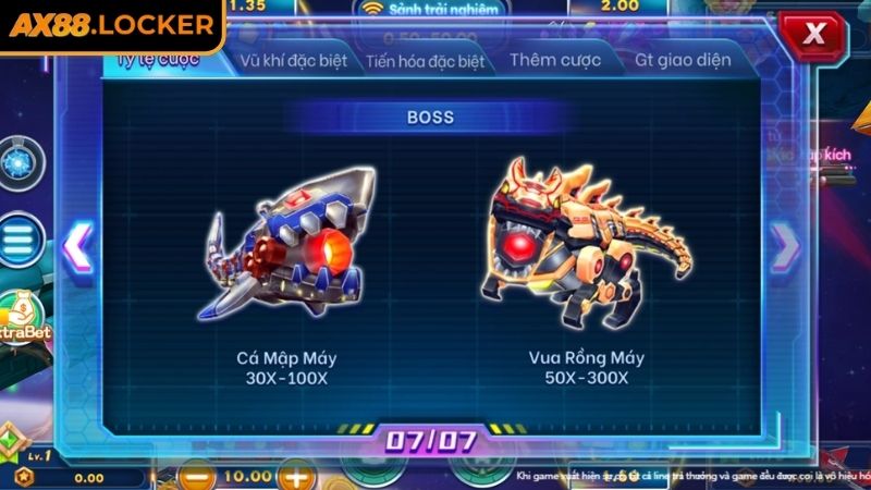 Bắt Cá Vũ Trụ AX88 – Săn Thưởng Với Không Gian Siêu Hấp Dẫn 2 Đa dạng mục tiêu săn thưởng cho người chơi