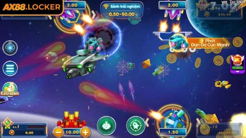 Bắt Cá Vũ Trụ AX88 – Săn Thưởng Với Không Gian Siêu Hấp Dẫn 3 Tính năng đặc biệt hỗ trợ tiêu diệt sinh vật nhanh hơn