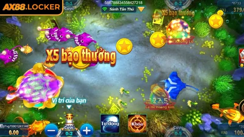 Đánh Cá Vui Vẻ AX88 – Siêu Phẩm Giải Trí Dễ Chơi Dễ Thắng 3 Hệ số trả thưởng theo sinh vật đầy hấp dẫn