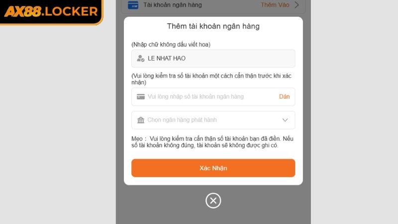Quy trình nạp tiền AX88