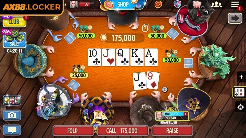 Poker AX88 – Cách Chơi Toàn Diện Và Mẹo Thắng Từ Cao Thủ 2 Các hành động phổ biến trong Poker AX88